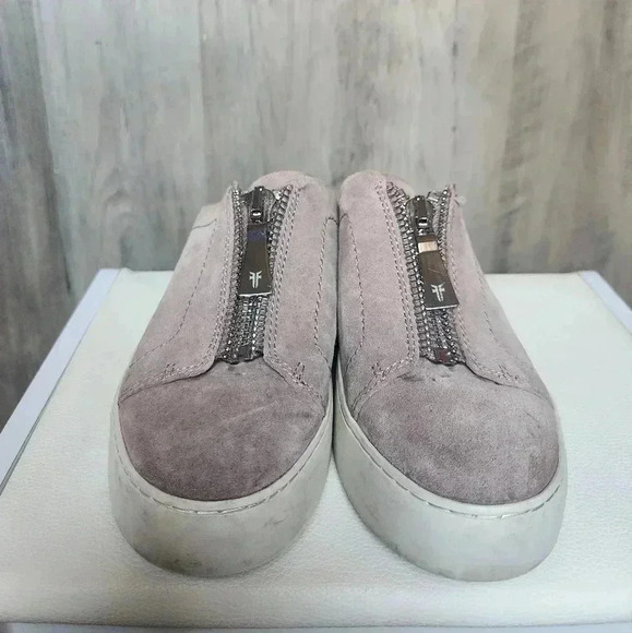 Frye Leather suede Slipper Zip Lena Mules Dusty Rose Size 6M Women’s - Picture 9 of 11